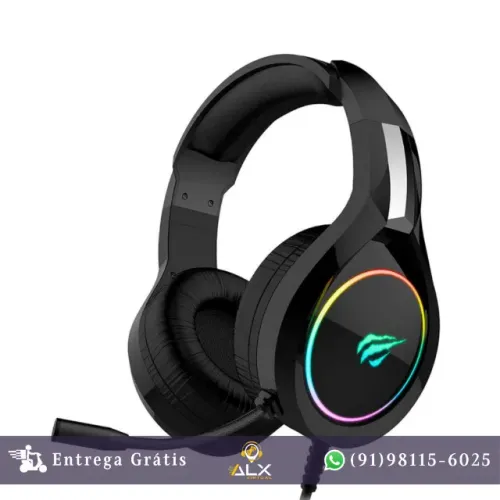 Headset Gamer Havit H2232d Rgb Microfone Flexível Preto *ENTREGA GRÁTIS*
