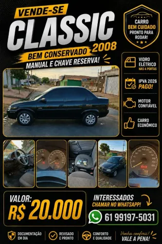Chevrolet Corsa SED Class.life 1.0/1.0 Flexpower (álcool) 2008