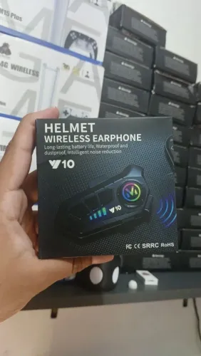 Fone de Capacete Y10 na Caixa Completo