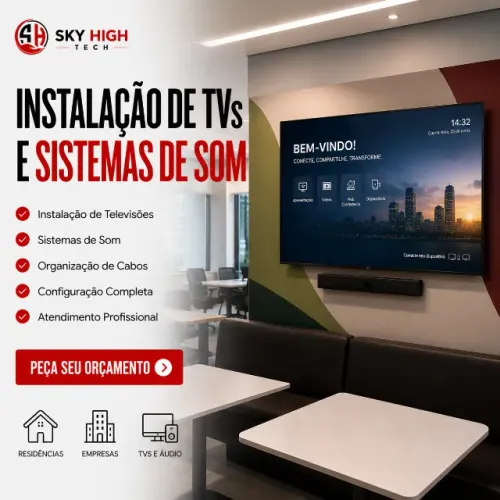Instalação de TVs | Suporte, Cabos e Configuração