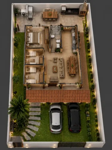 Planta baixa 3D Projeto