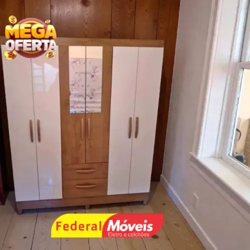 Guarda Roupa 6 portas 2 gavetas Espelho (opcional) - Promoção!