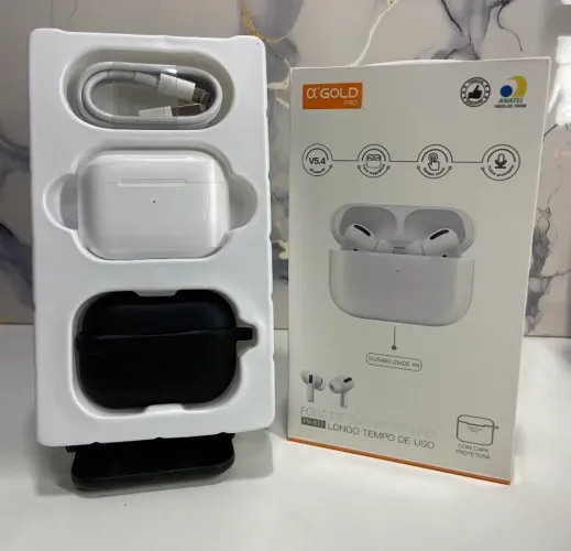 Fone Bluetooth Sem Fio com Estojo de Recarga, Microfone e Capa Protetora Inclusa