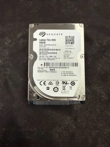 HD 500GB Seagate 2.5" SATA, perfeito estado