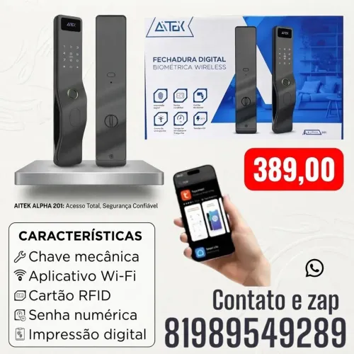 fechadura digital inteligente de sobrepor