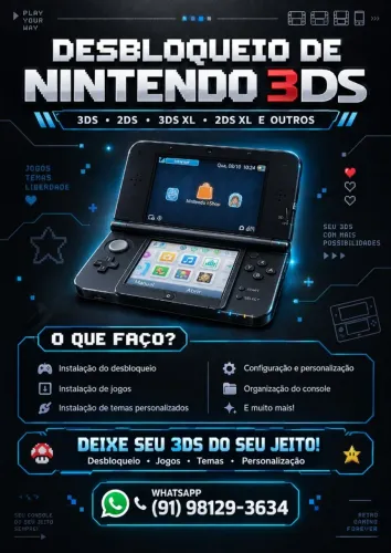 Manutenção e Limpeza para Nintendo 3DS, 3DS XL e 2DS
