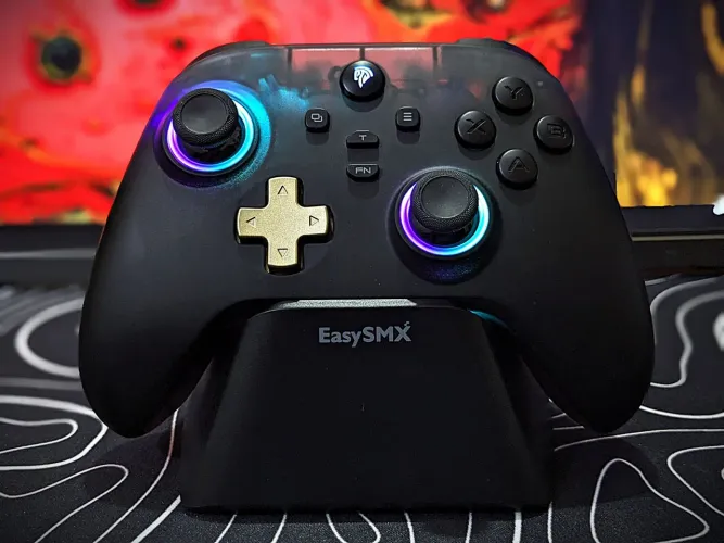 Controle sem fio EasySMX D05   PC/Switch/telefone/Steam/TV, joystick de efeito Hall