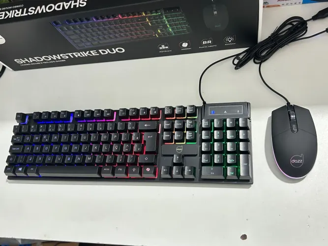 Kit teclado e mouse RGB