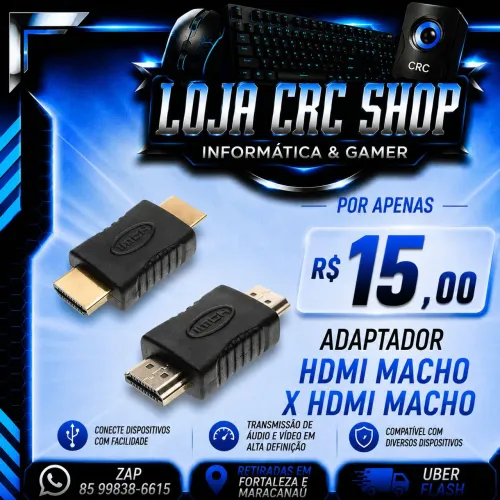 Adaptador HDMI Macho x Macho