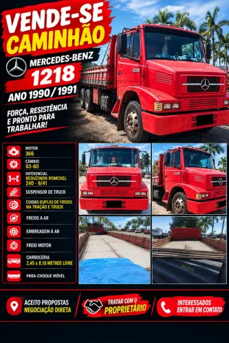 Caminhão 1218 Truck ano 1991