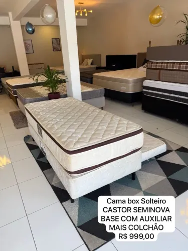 Cama Box Solteiro CASTOR SEMINOVA - ENTREGAMOS