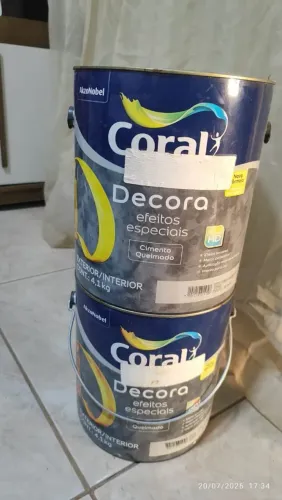Tinta coral efeito cimento queimado