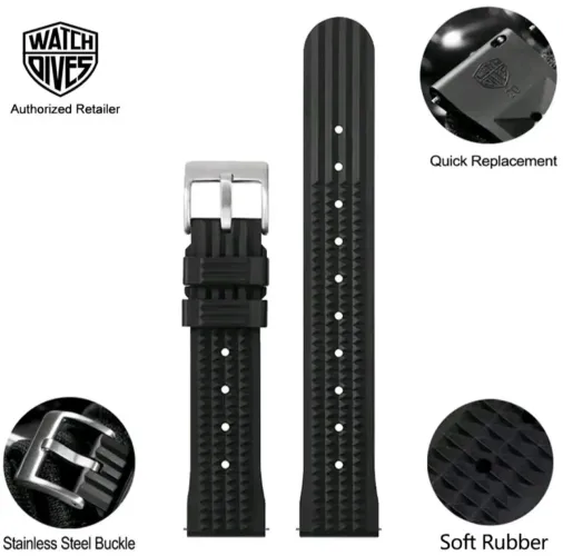 Premium FKM Fluoro Rubber , pulseira borracha relógio seiko san martin pagani watchdive