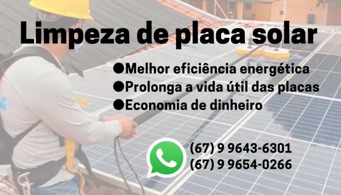 Limpeza de placa solar 
