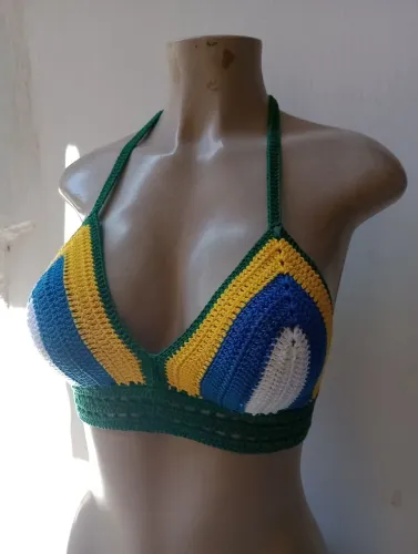 Top de crochê Brasil