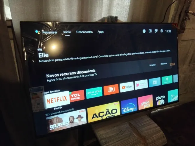 Tv smart Android 4k tcl top no plástico estado de Nova