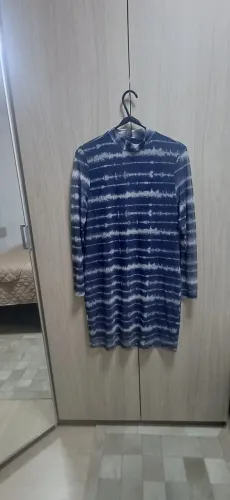 Vestido curto GG, Tule de manga longa tie-dye