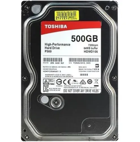HD Toshiba P300 High-Performance 500GB 7200RPM PC Desktop