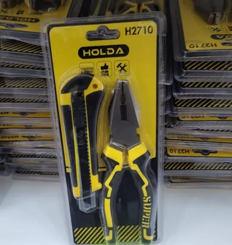 Kit Alicate Universal 8" + Estilete Retrátil Profissional HOLDA H2710