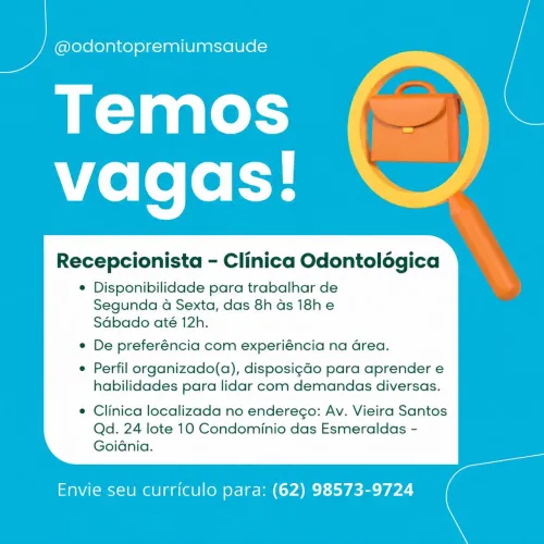 Recepcionista Clínica Odontológica Condomínio das Esmeraldas