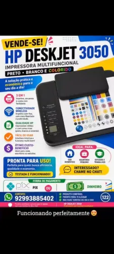 Vende -se impressora Hp Deskjet 3050