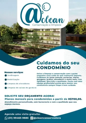Vaga para Auxiliar de limpeza com experiência em condomínio
