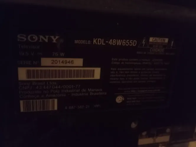 Tv kdl 48 Sony smartv funcionando leia descrição 