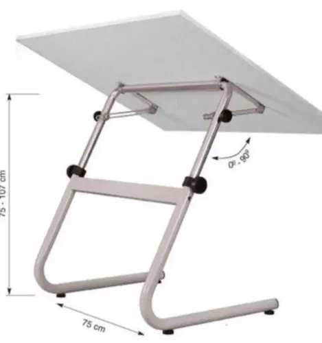 Mesa Cavalete Trident Tubular Tub-11 Com Prancheta 1,20x0,90
