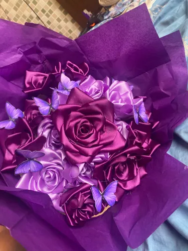 Buquê rosas de cetim