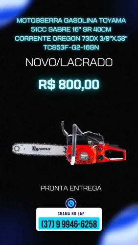 Motosserra gasolina toyama 50cc