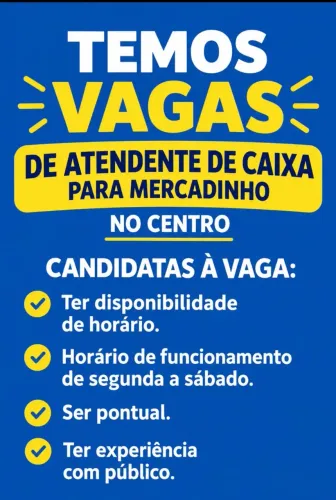 Atendente de Caixa Femenino