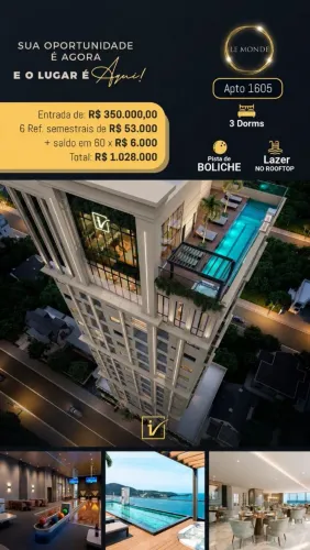 Apartamento 3 quartos alto luxo na praia de Itapema parcelado