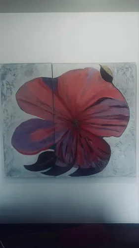 Lindo quadro pintado a mão