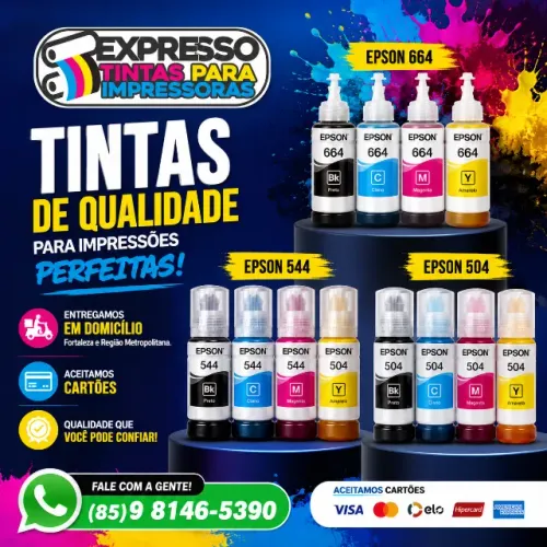 Tinta Epson 664 504 544 Em Promoção. Fale Conosco. Fazemos Entregas. Aceitamos Cartões.