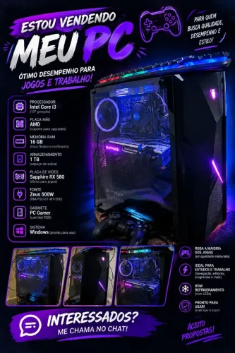 vendo pc gamer ( aceito ofertas )