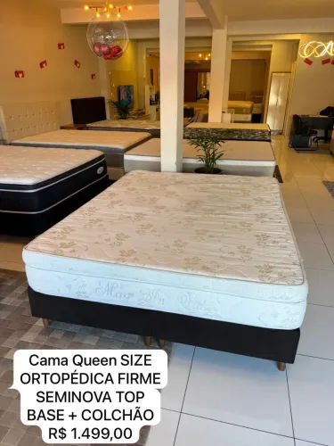Cama box QUEEN SIZE FIRME SEMINOVA TOP - ENTREGAMOS