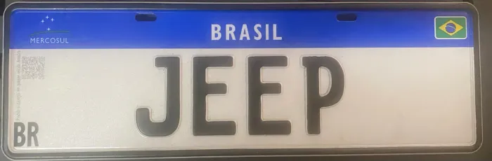 Placa automotiva para decoração 