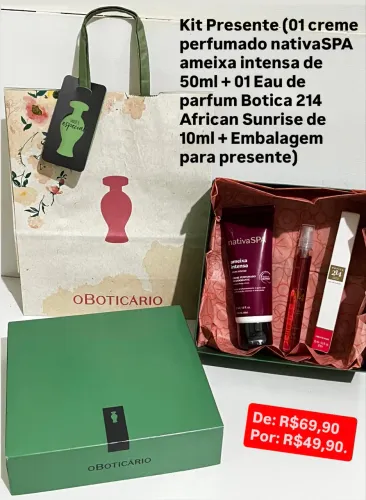 PROMOÇÃO desse Kit para presente, O Boticário (poucas unidades).