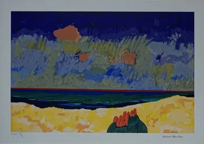 Gravura original com certificado de ALDEMIR MARTINS, com 40 x 60 cm e moldura