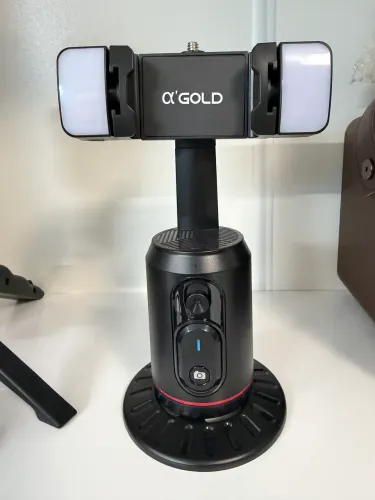 gimbal, suporte que acompanha de acordo com o movimento do seu rosto