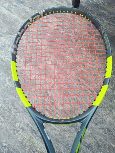 Raquete de tênis babolat purê aero Alcaraz 98 L3 corda nova Head lynx tour 1.25