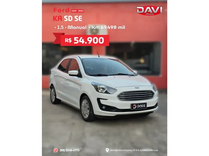 Ford KA 1.5 Sedan SE Plus 12V Flex 4P Mec. 2020