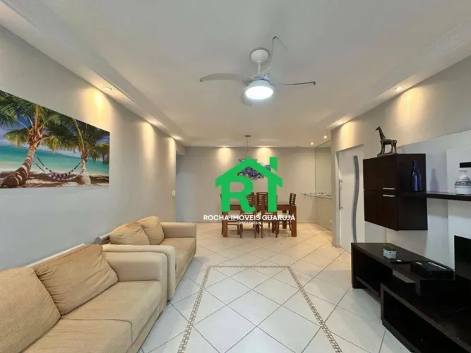 Apartamento beira mar com 2 quartos (1 suíte), 1 vaga à venda em Pitangueiras, Guarujá.