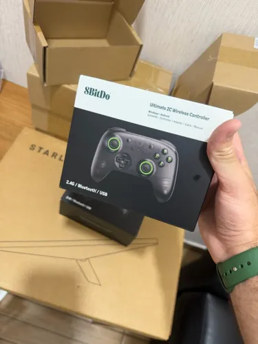 Controle 8BitDo Ultimate 2C Sem Fio - PC/Android - Transparent Black (Novo na Caixa)