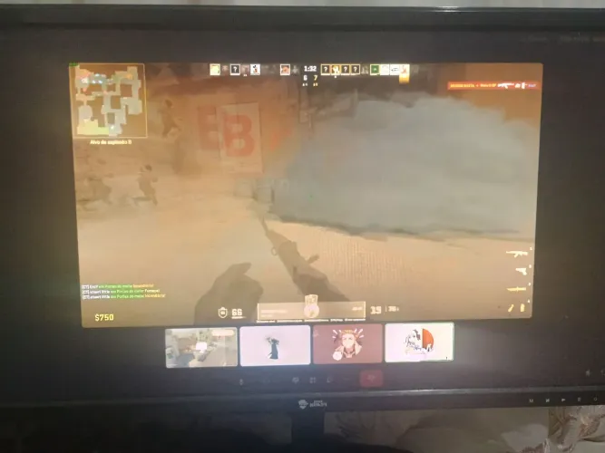 Monitor 75hz preto ninja gamer 23 polegadas