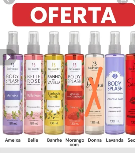 Bory Splashs Bio Instinto kit com 6 variados