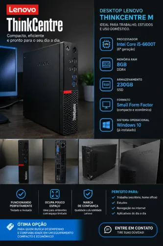 ? Lenovo ThinkCentre i5-6600T | 8GB RAM | SSD 230GB