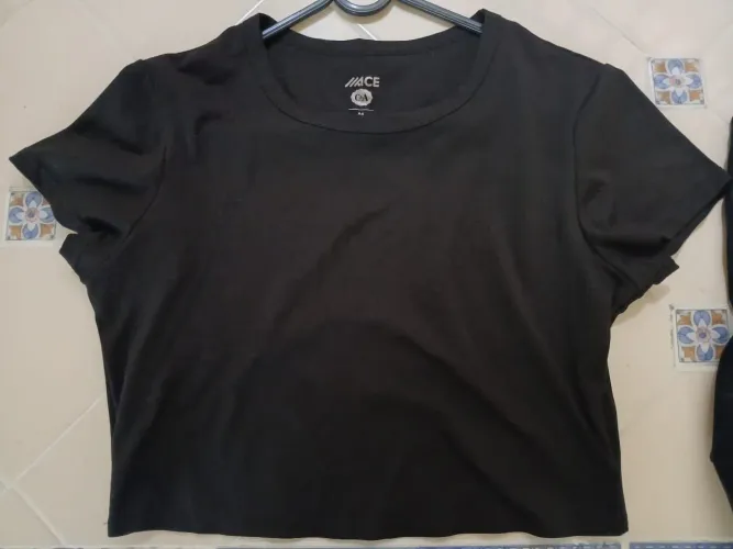 Cropped Ace esportivo academia tamanho M Preto
