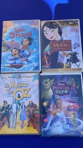 Lote dvd infantil Disney e Warner Bros - 4 filmes