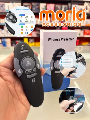 Controle Apresentador Passador de Slides Sem Fio Laser Pointer Usb Plug And Play